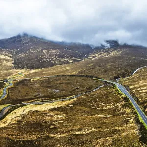 Eas a Bhradain Waterfall from drone