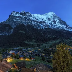 Eiger Mountain at Night - Grindelwald, Switzerland Print