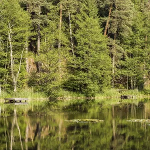 Eisweiher lake at Emersacker, Bavaria