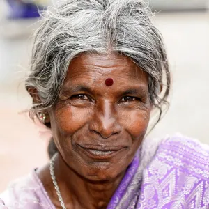Elderly Indian woman, portrait