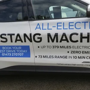Electric car promotion Ford Mustang Mach-E Electric car promotion Ford Mustang Mach-E