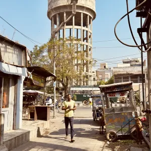 Elevated water tank in Amritsar, Punjab, India