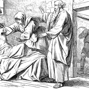 Elisa raises the son of the Sunamite from death
