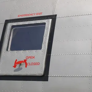 Emergency exit of the Mac Donnal Douglas DC3