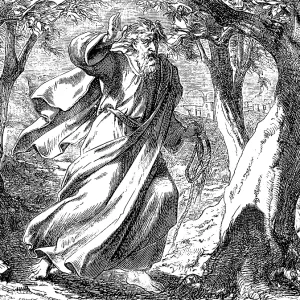 The End of Judas, Historical Print 1877 The End of Judas, Historical Print 1877