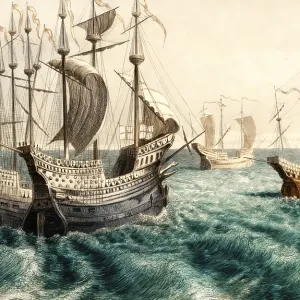 English sailing boats, 16th century