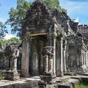 Entrance to Preah Khan Temple Print, Angkor