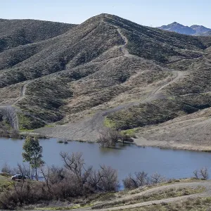 Epic mountain landscape scenery in the protected area of the preserve park