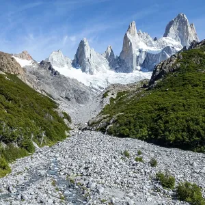 Epic panorama, rocky mountain landscape