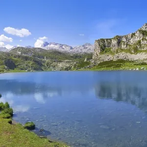 Ercina lake at Picos de Europa in Asturias of Spain Ercina lake at Picos de Europa in Asturias of Spain