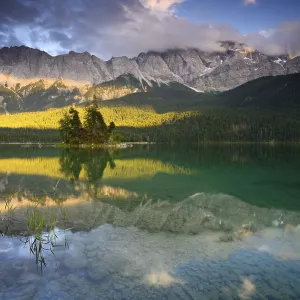 Evening mood at the Eibsee lake