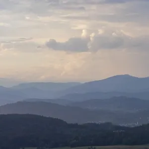 Evening mood, sunset and Alpine peaks Evening mood, sunset and Alpine peaks