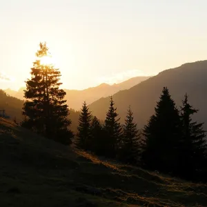 Evening, mountains, mountain, mountain