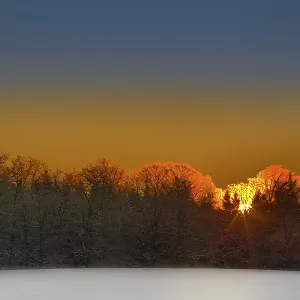 Evening red light in the Harz Mountains Evening red light in the Harz Mountains