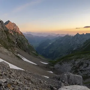 Evening from the Rotstein Pass in Alpstein