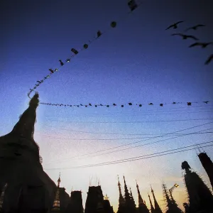 Evening Shwedagon Pagoda, Rangoon