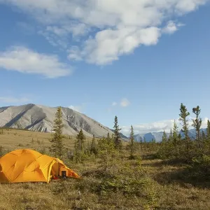 Expedition tent, arctic tundra