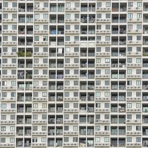 Exterior facade of a residential high-rise building of Condo U Exterior facade of a residential high-rise building of Condo U