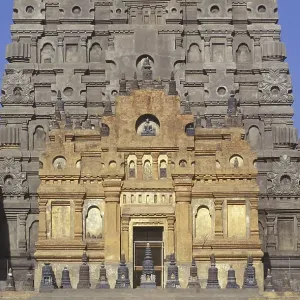 Detail of the facade of the Mahabodhi-Temple Detail of the facade of the Mahabodhi-Temple