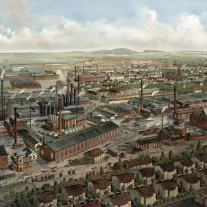 Factory buildings of an industrial plant