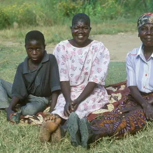 Family in Kande on Lake Malawi Family in Kande on Lake Malawi
