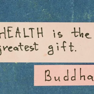 Vintage Buddha Quote Print on Distressed Cardboard