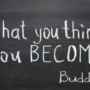 Famous Buddha Quote "What You Think, You Become" Print