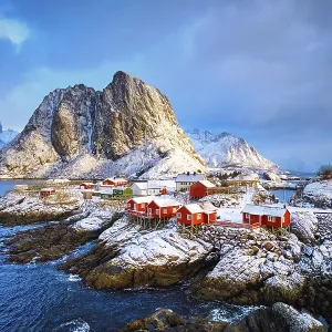 Famous tourist attraction Hamnoy fishing village on Lofoten Islands