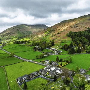 Farms and Mountains over A591 Print, Lake District, Cumbria Farms and Mountains over A591 Print, Lake District, Cumbria