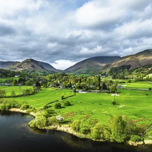 Farms and Mountains over A591 Print, Lake District, UK Farms and Mountains over A591 Print, Lake District, UK