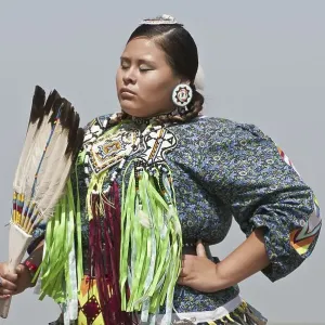 Female Dancer Print in Jingle Dance Regalia Female Dancer Print in Jingle Dance Regalia