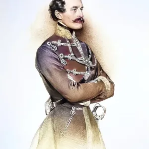 Ferdinand Freiherr von Langenau (born 8 February 1818 in Linz, died 19 January 1881 in Vienna) was an Austrian ambassador and cavalry general, Historical, digitally restored reproduction from a 19th century original, Record date not stated Ferdinand Freiherr von Langenau (born 8 February 1818 in Linz, died 19 January 1881 in Vienna) was an Austrian ambassador and cavalry general, Historical, digitally restored reproduction from a 19th century original, Record date not stated
