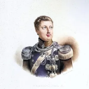 Ferdinand II. Charles (born 12 January 1810 in Palermo, died 22 May 1859 in Caserta) from the House of Bourbon was King of both Sicilies, Historical, digitally restored reproduction from a 19th century original, Record date not stated Ferdinand II. Charles (born 12 January 1810 in Palermo, died 22 May 1859 in Caserta) from the House of Bourbon was King of both Sicilies, Historical, digitally restored reproduction from a 19th century original, Record date not stated
