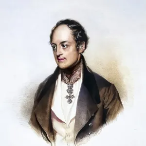 Ferdinand Josef von Lobkowitz (1797-1868) 8th Prince of Lobkowitz, Duke of Raudnitz. Hereditary member of the House of Lords, Knight of the Fleece, Historical, digitally restored reproduction from a 19th century original, Record date not stated