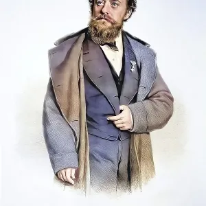 Ferdinand Perl von Hildrichsburg, 1825, 1893, Inspector General of the Austrian Railways, Court Councillor, Historical, digitally restored reproduction from a 19th century original, Record date not stated Ferdinand Perl von Hildrichsburg, 1825, 1893, Inspector General of the Austrian Railways, Court Councillor, Historical, digitally restored reproduction from a 19th century original, Record date not stated