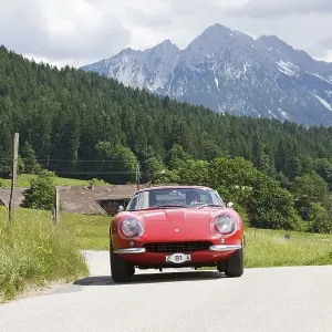 Ferrari 275 GTB 2 in front of the Wildem Kaiser Mountain Ferrari 275 GTB 2 in front of the Wildem Kaiser Mountain