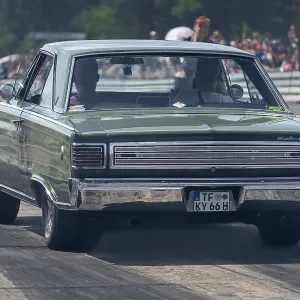 FINOWFURT, GERMANY - JUNE 28, 2024: A mid-size car Plymouth Satellite (1966) FINOWFURT, GERMANY - JUNE 28, 2024: A mid-size car Plymouth Satellite (1966)