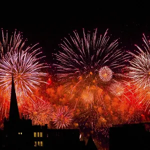 Fireworks of the Pyromusikale festival at the former airport Berlin-Tempelhof Fireworks of the Pyromusikale festival at the former airport Berlin-Tempelhof