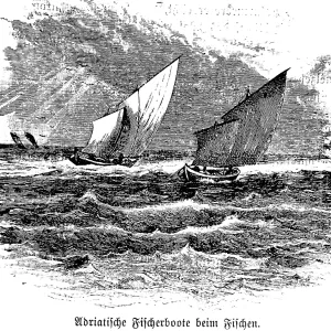 Fishing boats fishing in the Adriatic Fishing boats fishing in the Adriatic