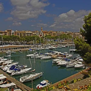Fishing Boats in Porto Cristo Harbour Print Fishing Boats in Porto Cristo Harbour Print