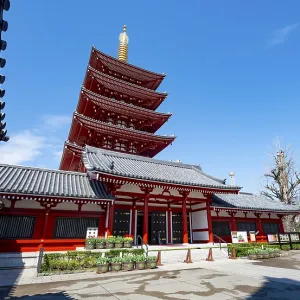 Five-story pagoda, Buddhist temple complex Five-story pagoda, Buddhist temple complex