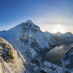 Fjord with Stetind, Norwegian National Mountain