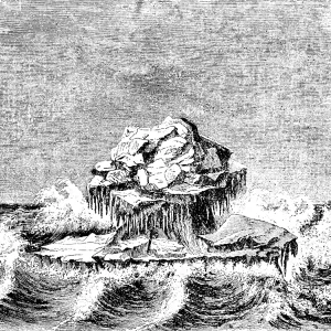 Floating iceberg in the Arctic Ocean