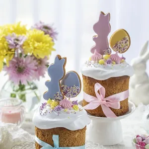 Food, Beautiful Festive Table Print with Easter Kulich