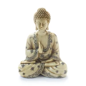 Buddha Figure Food Print Isolated on White