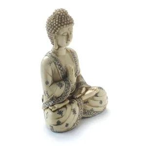 Buddha Figure White Background Print