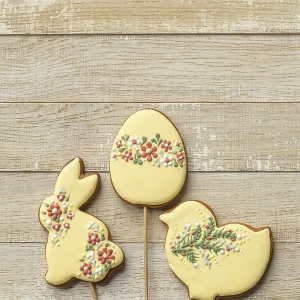 Food, Easter icing cookies. Sweet food and Easter holiday concept Food, Easter icing cookies. Sweet food and Easter holiday concept