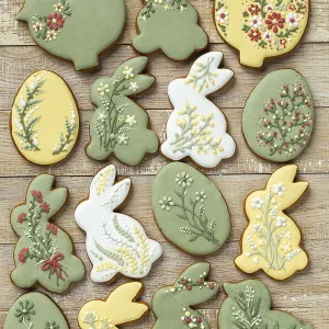 Food, Easter icing cookies on wooden background Food, Easter icing cookies on wooden background