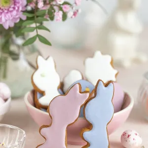 Food, Funny bunny cookies decorated with royal icing and colirful sprinkles Food, Funny bunny cookies decorated with royal icing and colirful sprinkles
