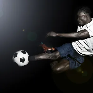 Footballer in action Footballer in action